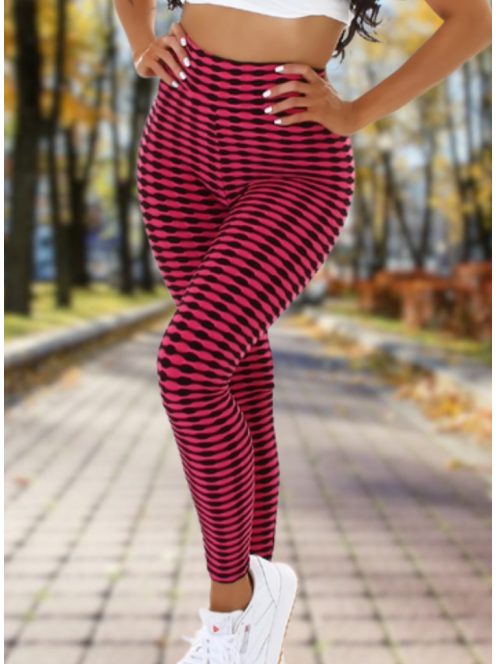 Alakformáló PUSH UP pink mintás fitness leggings