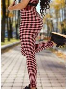 Alakformáló PUSH UP rózsaszín mintás fitness leggings