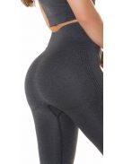 2 részes fekete alakformáló fitness együttes Top + leggings