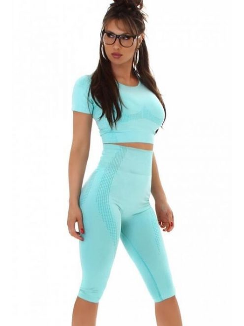 2 részes menta alakformáló fitness együttes Top + leggings