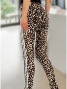 Leoprárd mintás szárú kék leggings